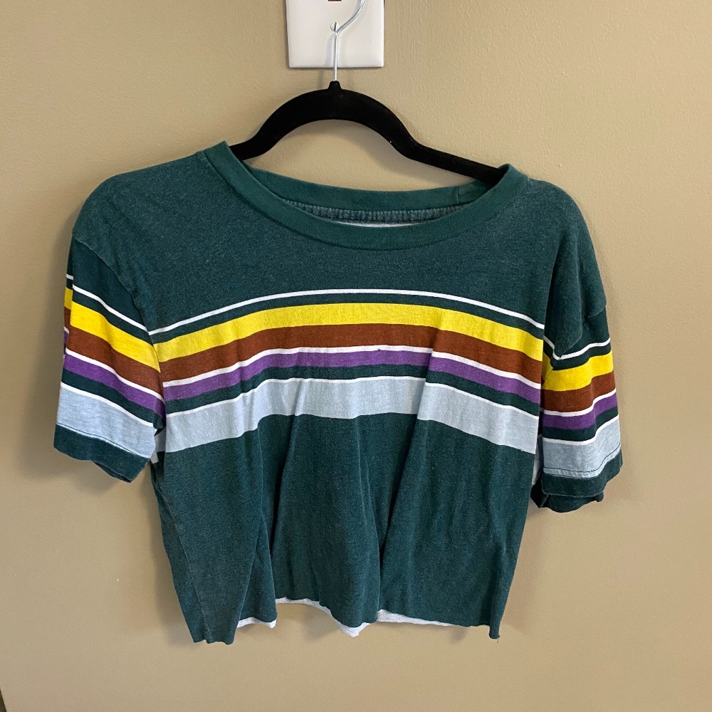 Stripped Cropped T-Shirt